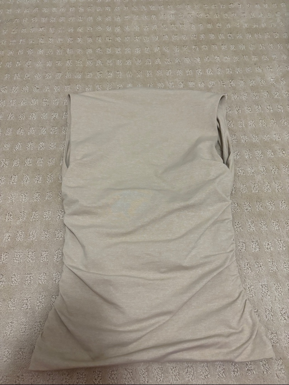 Neutral Beige  Aritzia Ruched  Top - Picture 3 of 3